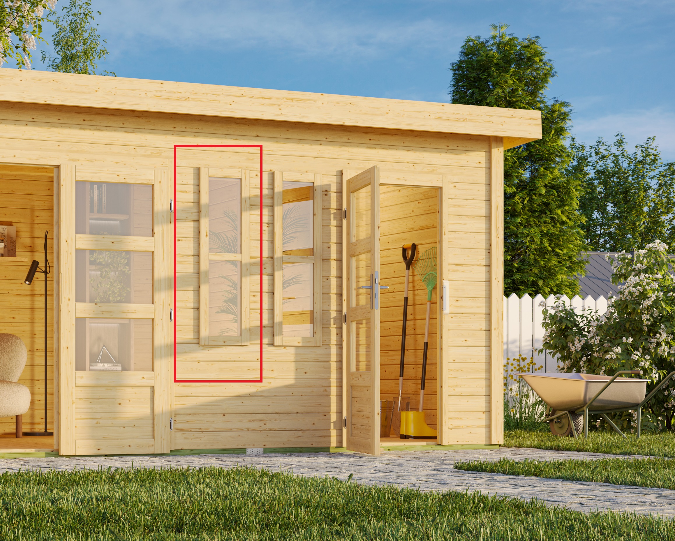 Holzhaus, Gartenhaus, Baumaterial, Fenster, Holzfassade